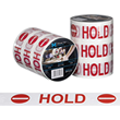 HOLD Printed Message Tape White/Red, 48mm x 100m x 50mu, 36 Rolls Box